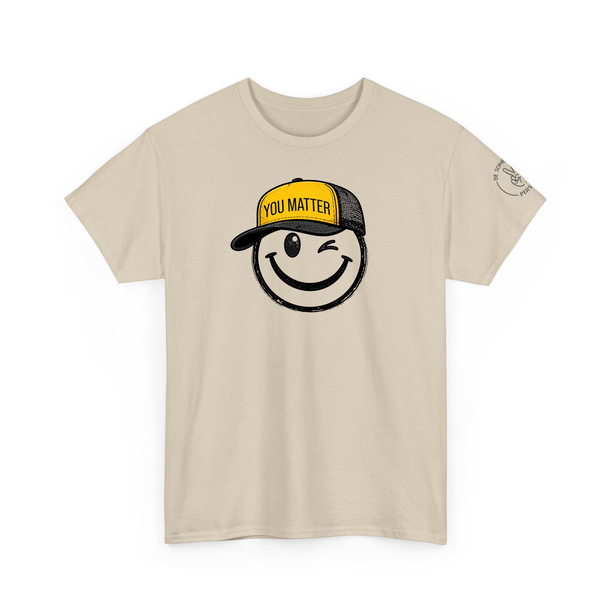 Camisetas con carita sonriente "Tú importas"