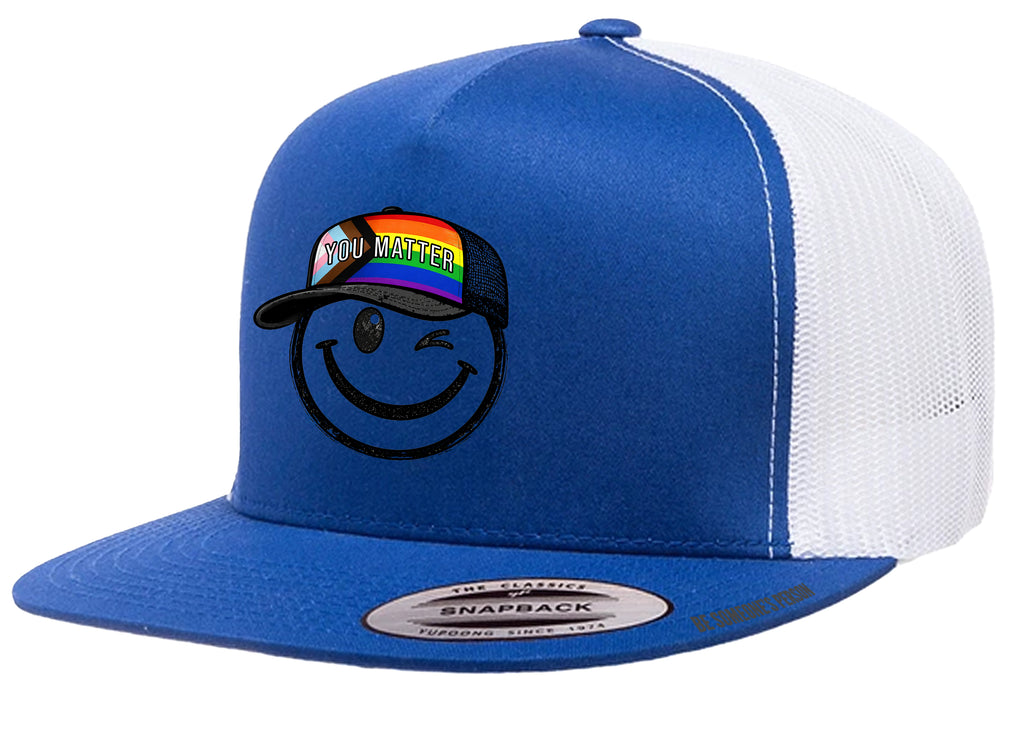 You Matter Smiley Trucker Hats - LGBTQ+ Pride
