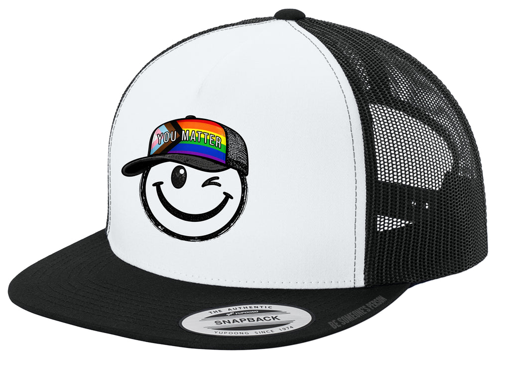 You Matter Smiley Trucker Hats - LGBTQ+ Pride