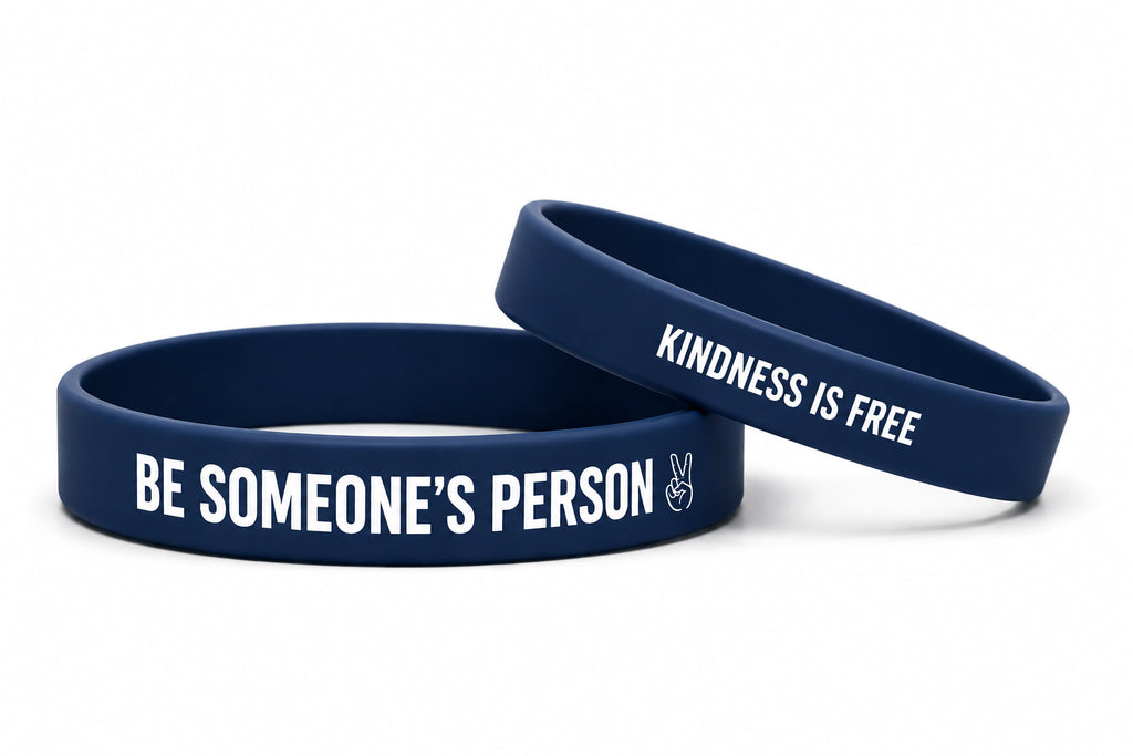 4 Pack- Be Someone's Person Kindness Is Free Silicone Wristbands