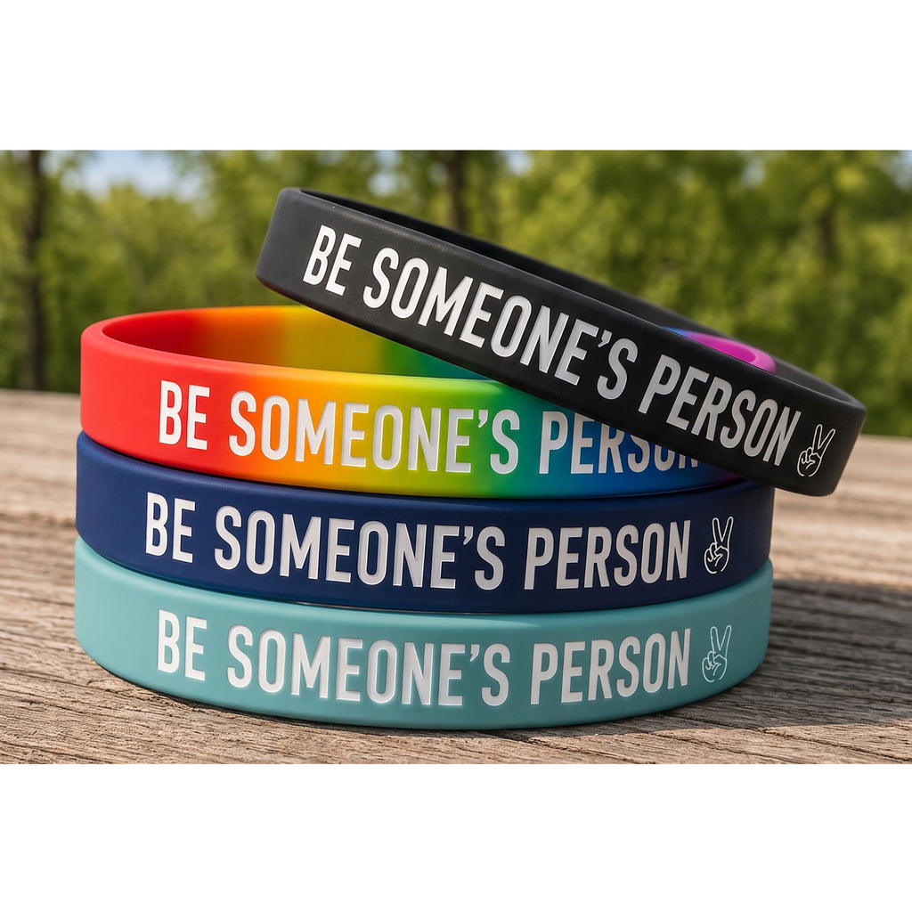 Be Someone's Person Kindness Is Free Silicone Wristband (4 Color Options)