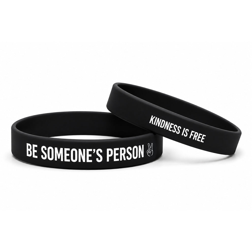 Be Someone's Person Kindness Is Free Silicone Wristband (4 Color Options)