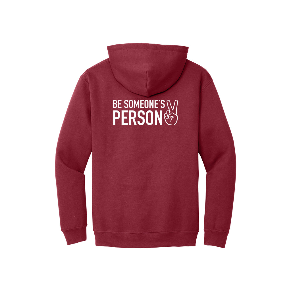Be Someone's Person Block Zip Hoodies - front & back