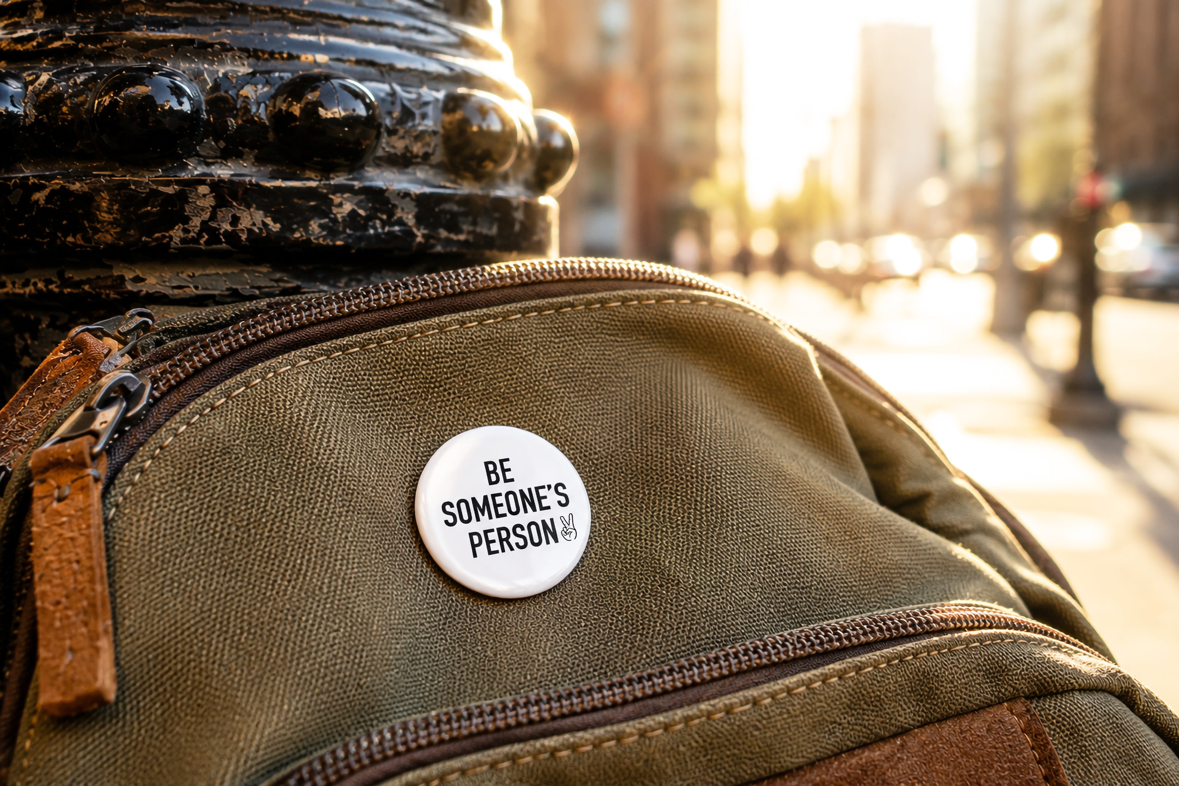 Be Someone's Person 1.5" Round Metal Button Pin