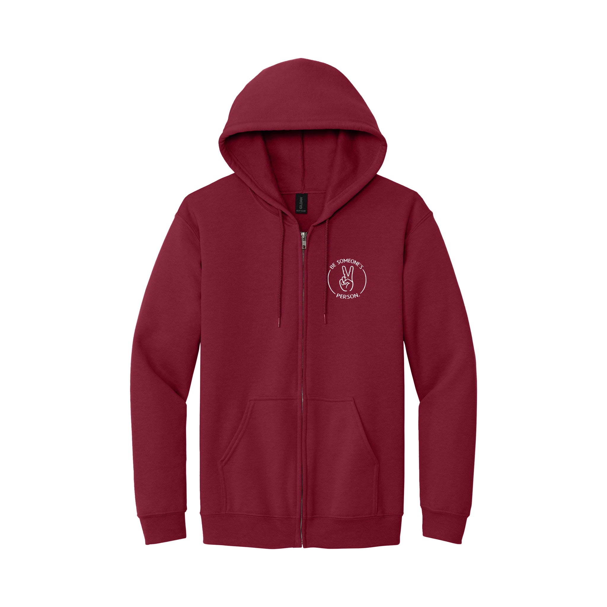 Be Someone's Person Block Zip Hoodies - front & back