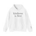 White Kindness Is Free hoodie front print from Be Someone's Person, created by Kayla and Samantha.