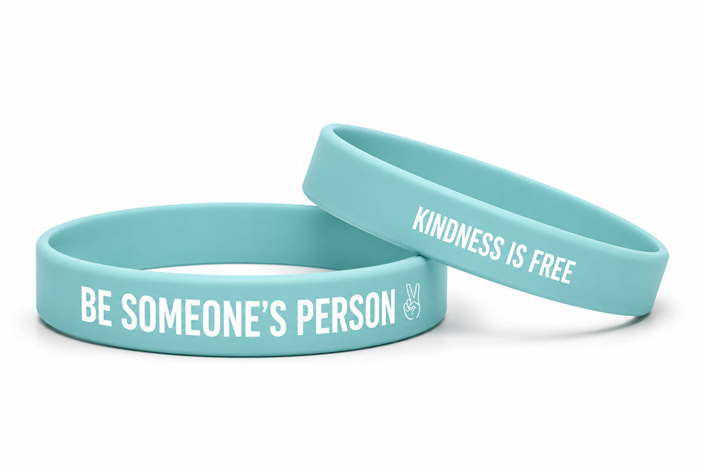 4 Pack- Be Someone's Person Kindness Is Free Silicone Wristbands