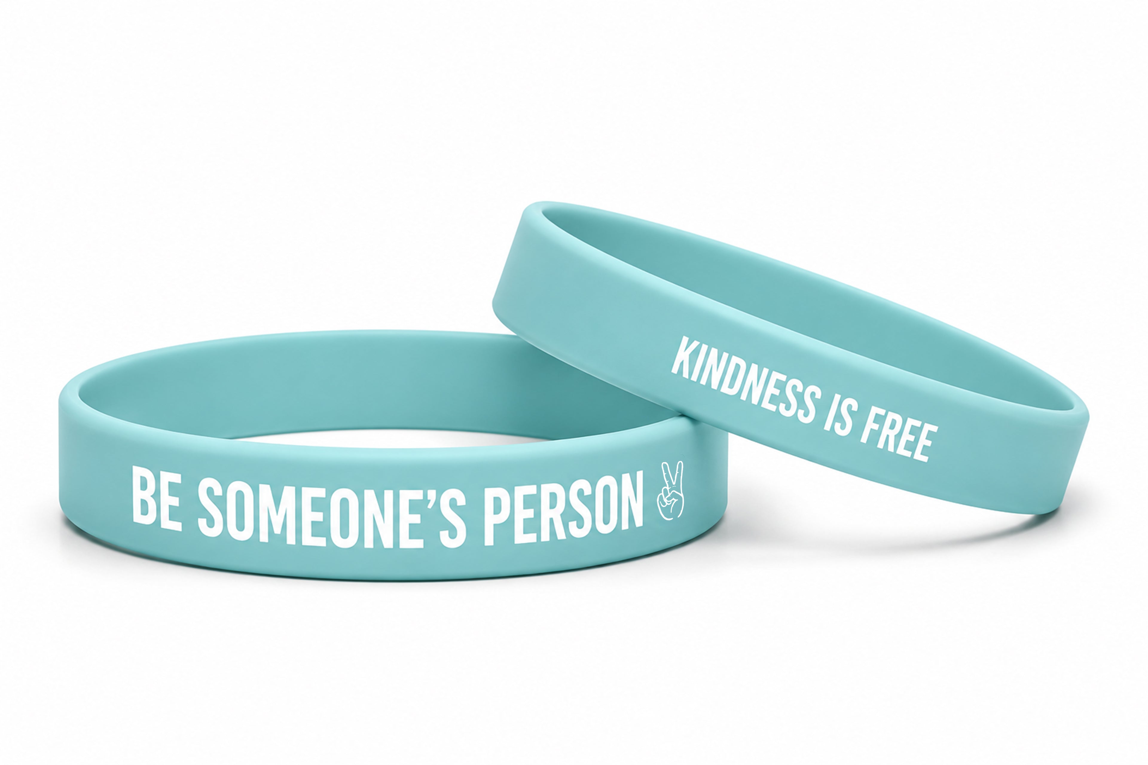 4 Pack- Be Someone's Person Kindness Is Free Silicone Wristbands