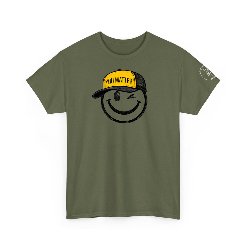 Camisetas con carita sonriente "Tú importas"