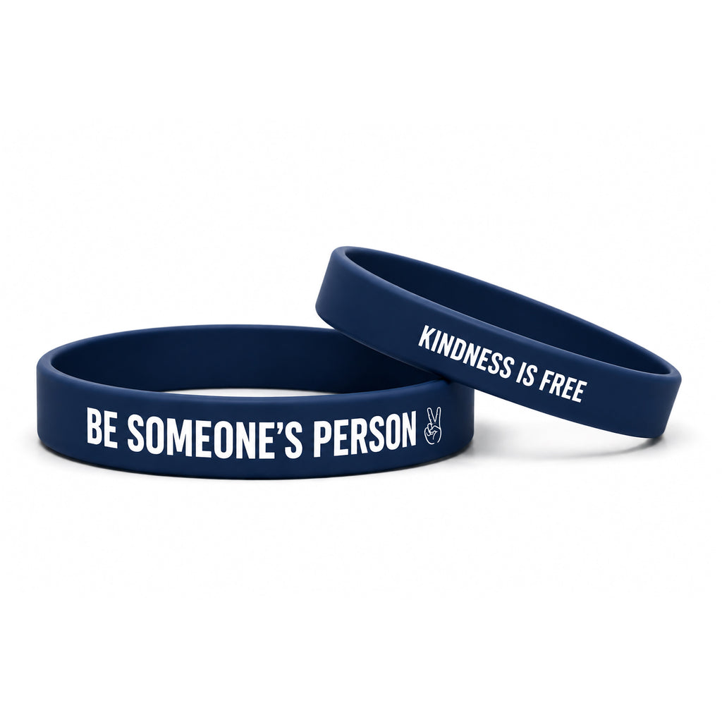 Be Someone's Person Kindness Is Free Silicone Wristband (4 Color Options)