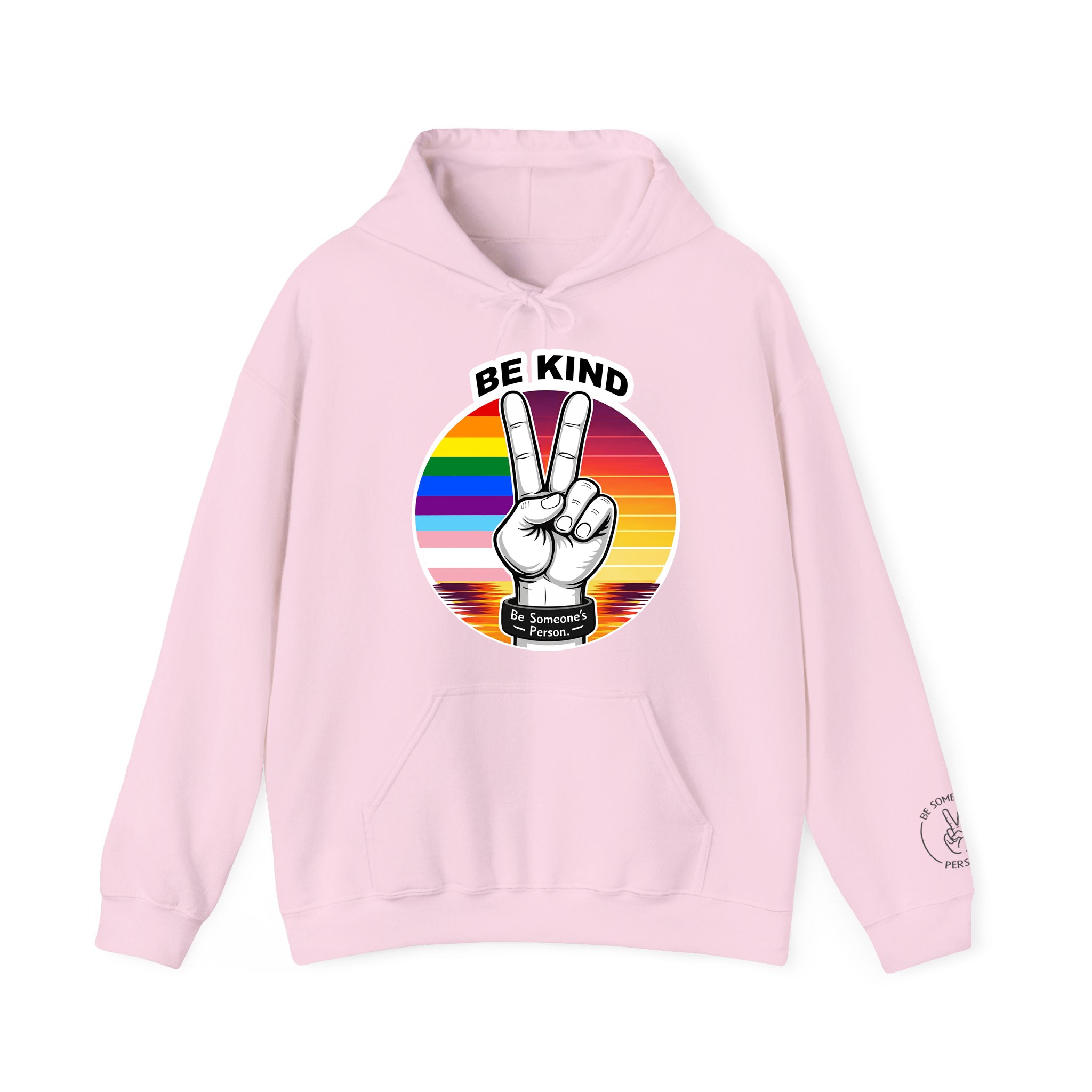 Sudaderas con capucha Be Kind con signo de la paz – Edición Pride