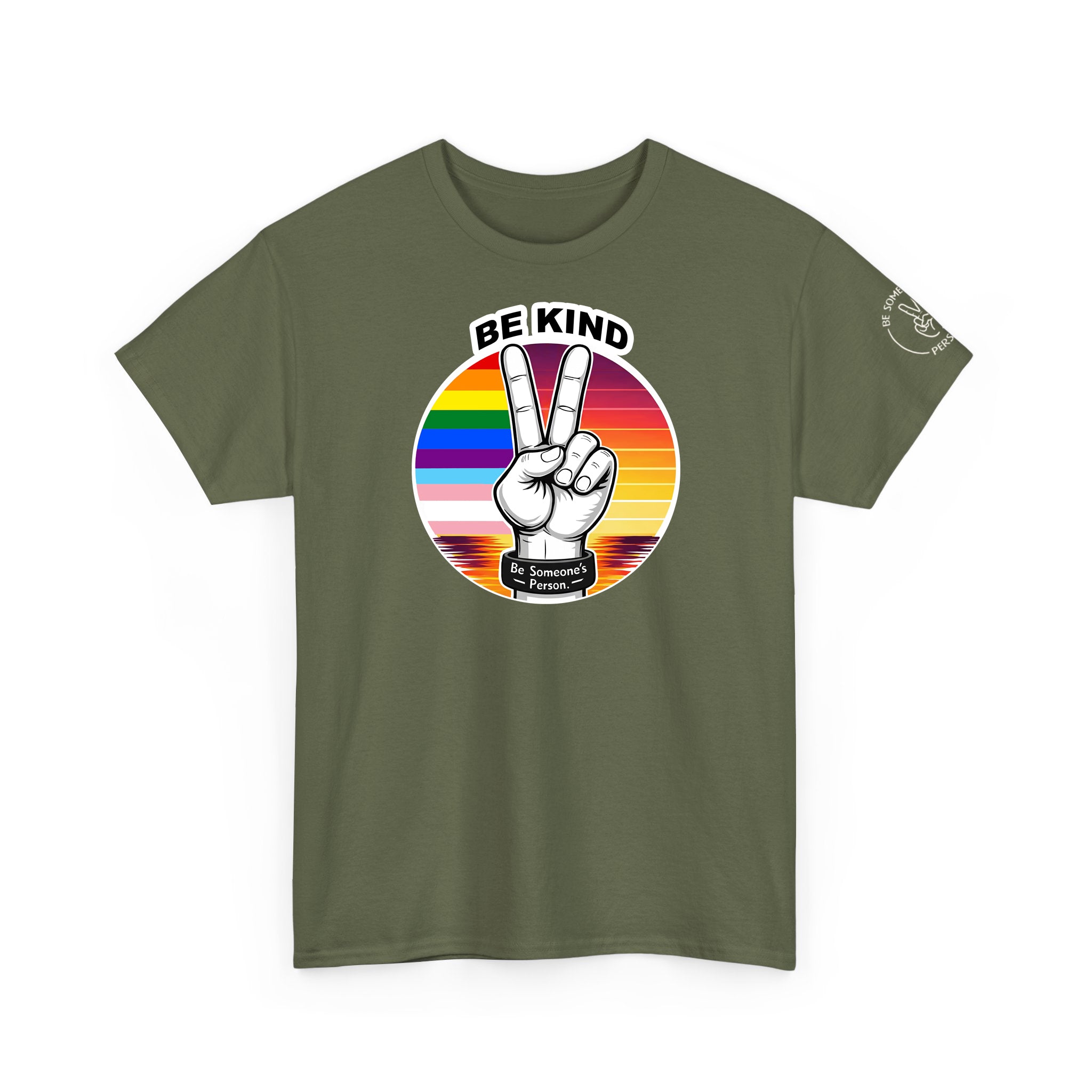 Camisetas con el símbolo de la paz "Be Kind" – Edición Orgullo