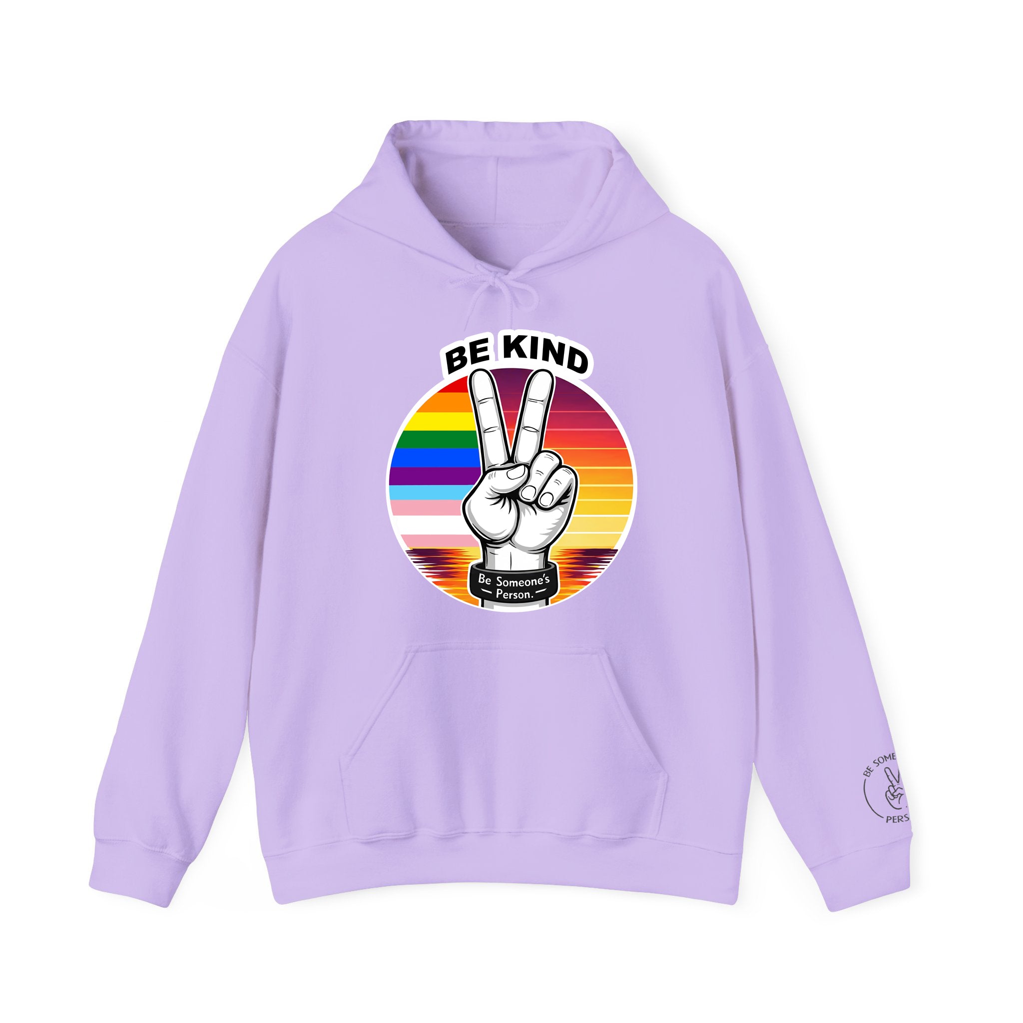Sudaderas con capucha Be Kind con signo de la paz – Edición Pride