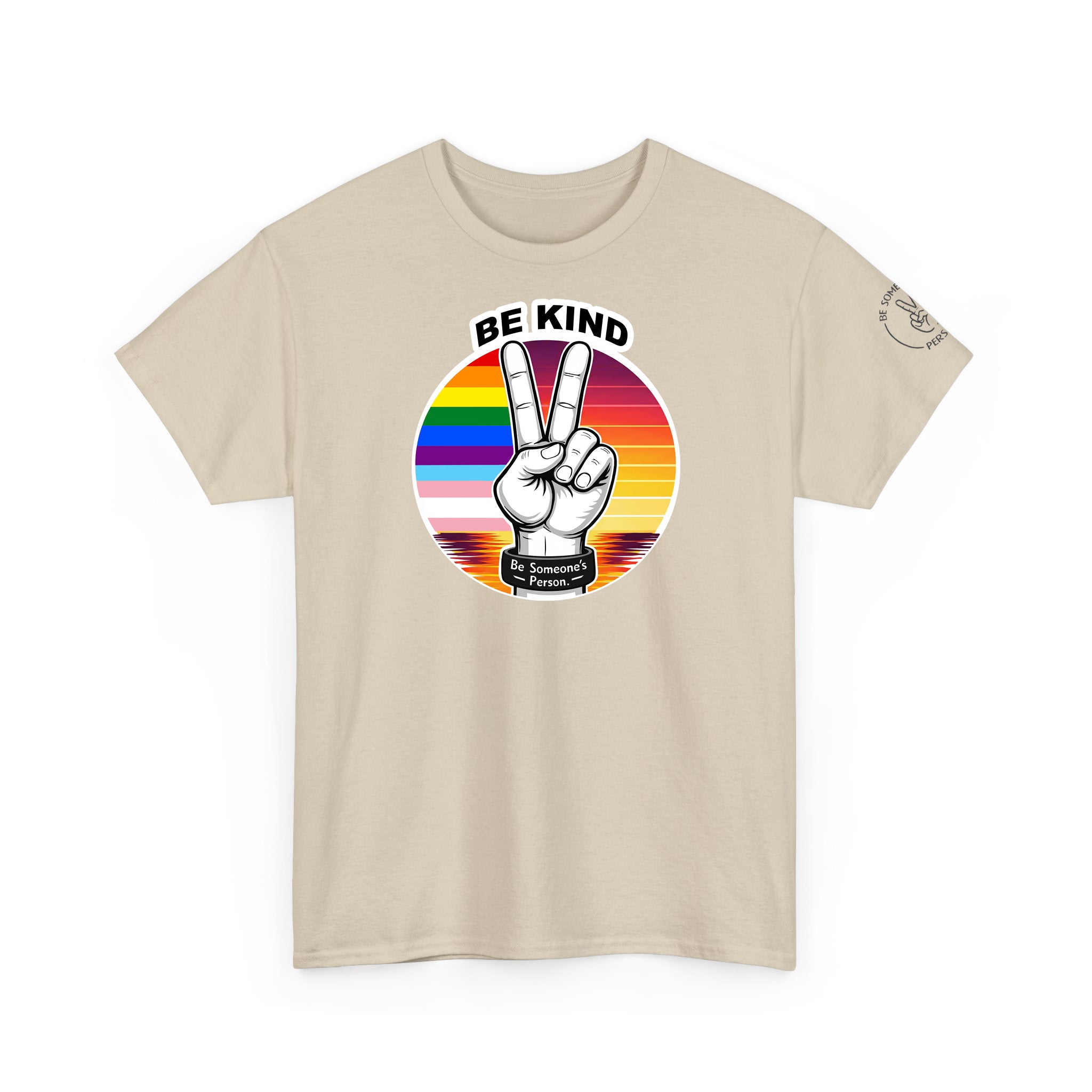 Camisetas con el símbolo de la paz "Be Kind" – Edición Orgullo