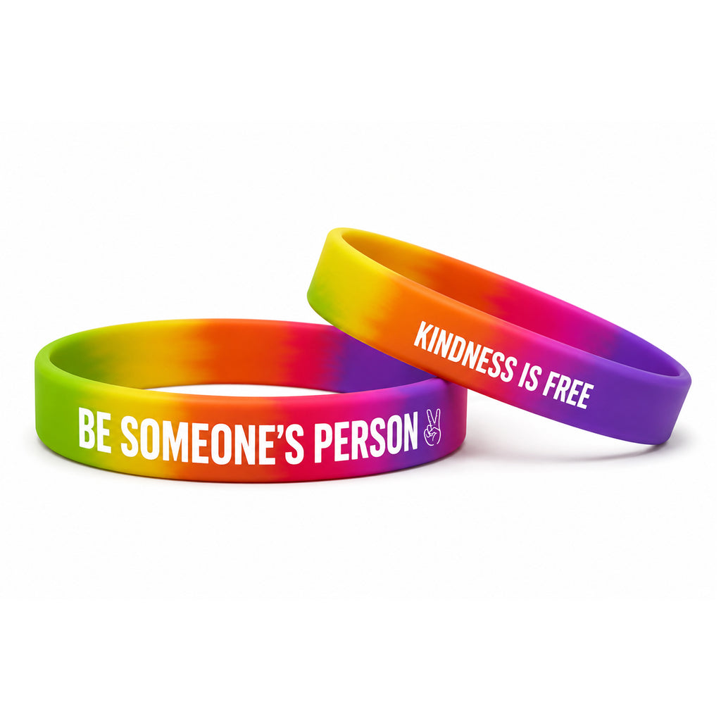 Be Someone's Person Kindness Is Free Silicone Wristband (4 Color Options)