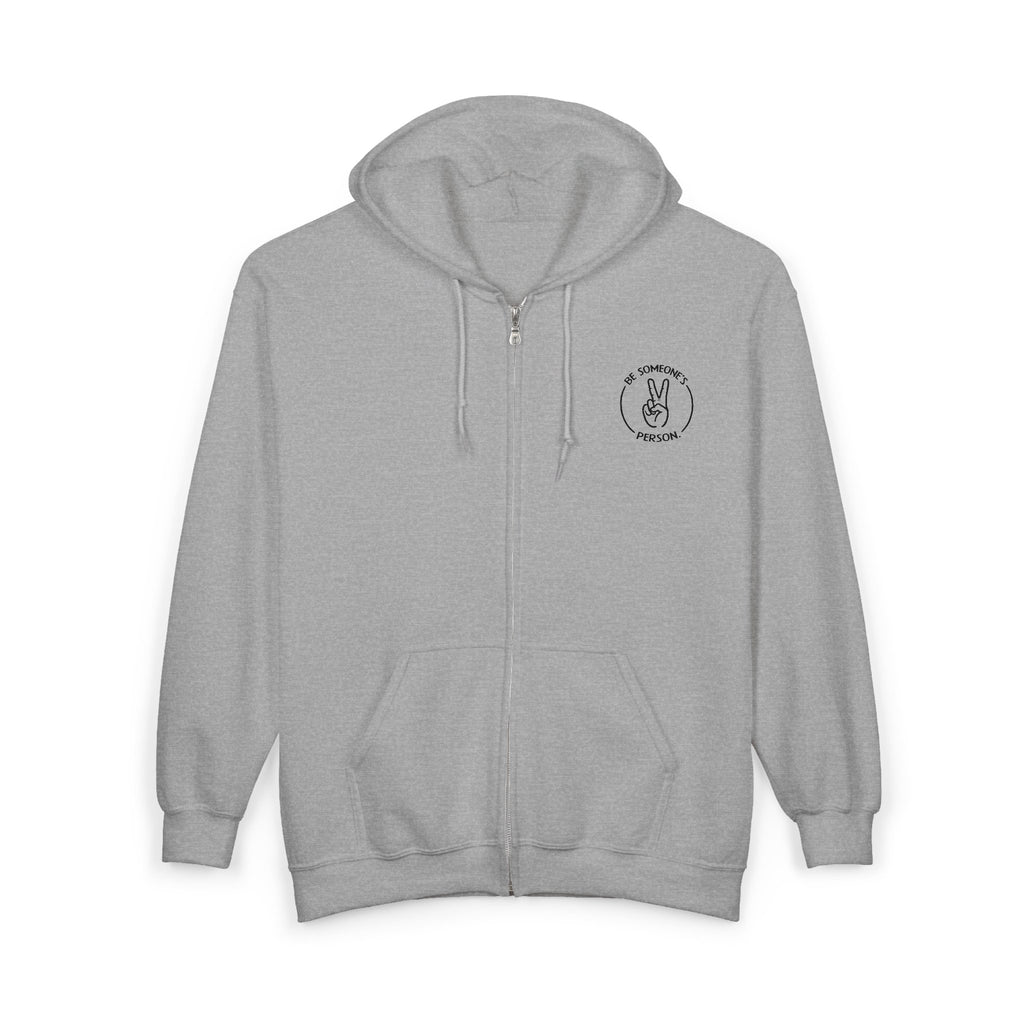 Sudadera con cremallera "You Matter" (Smiley) – anverso y reverso