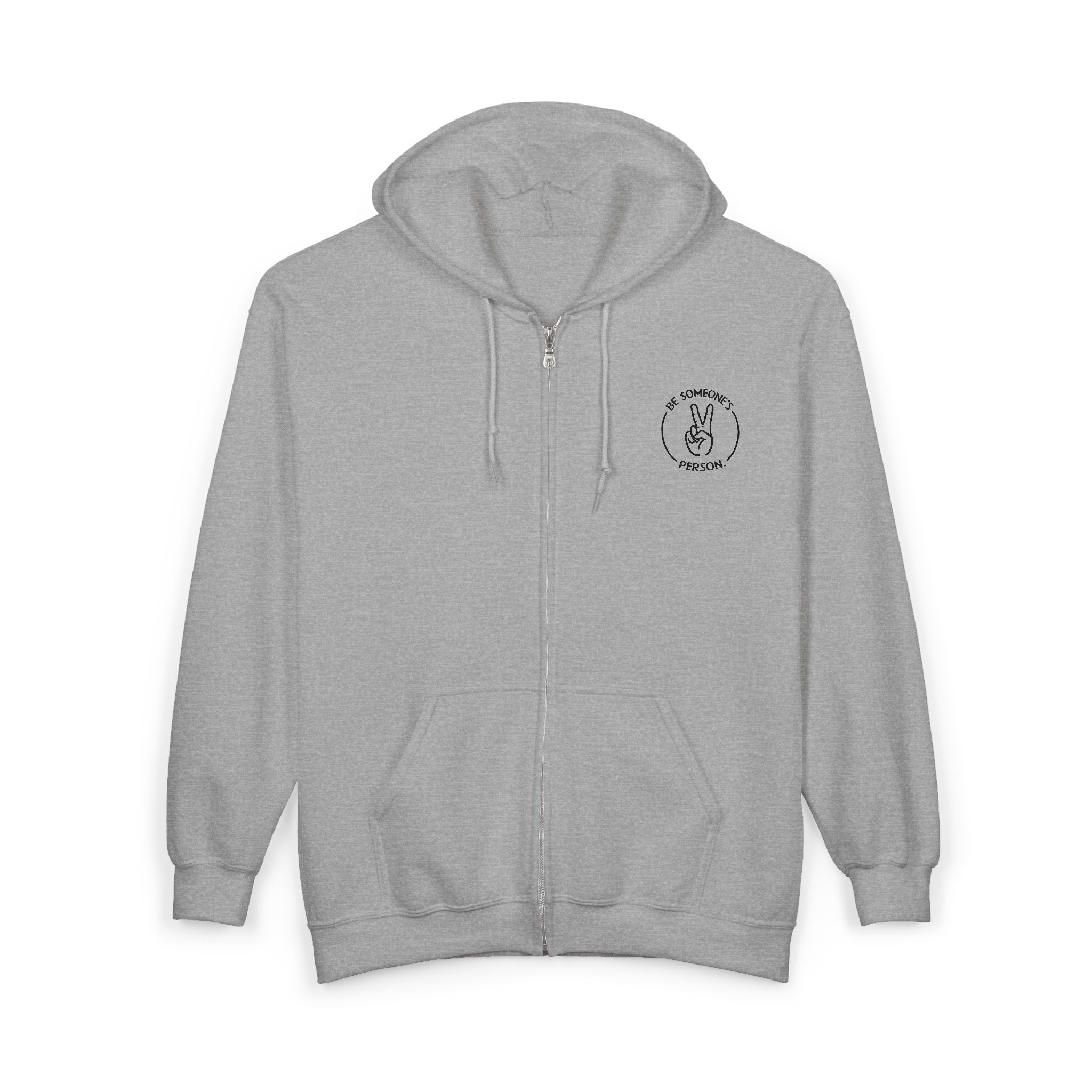 Sudadera con cremallera "You Matter" (Smiley) – anverso y reverso